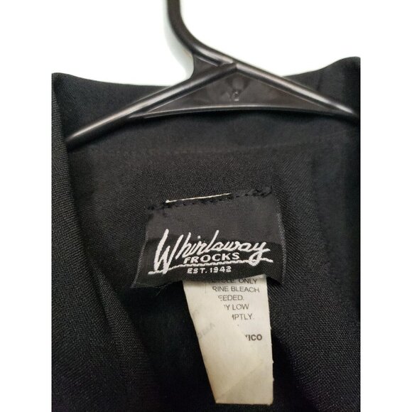 Vtg Whirlaway Frocks Womens 14 Blazer Jacket Button Front Black Snakeskin Trim - Picture 5 of 8